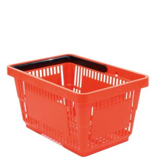 Koszyk sklepowy pomarańczowy z jedną rączką - 22 litrowy