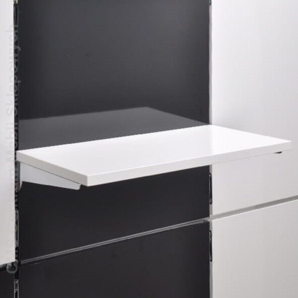 Półka sklepowa z płyty laminowanej - Biała/Czarna