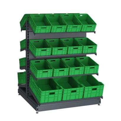 Gondola metalowa owocowo-warzywna 150 cm