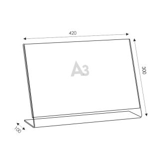 Stojak L A3 poziomy ABC5001BP - 2