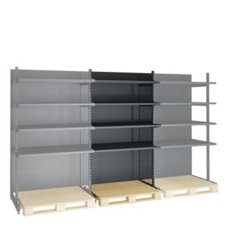 Regał sklepowy MEDIUM z miejscem na paletę - 4