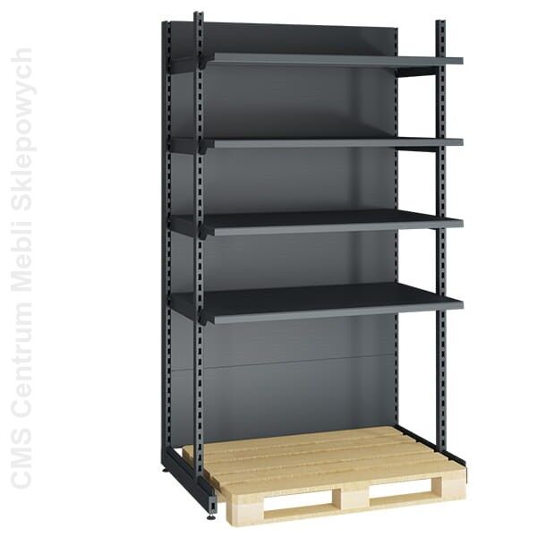 Regał sklepowy MEDIUM z miejscem na paletę