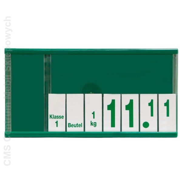 Kasetka cenowa z cyferkami 160x83