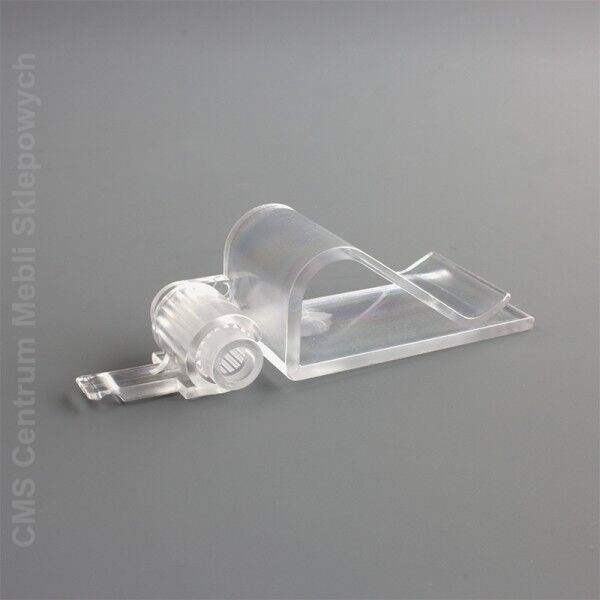 Klamra do montażu kasetek na koszach i skrzynkach.