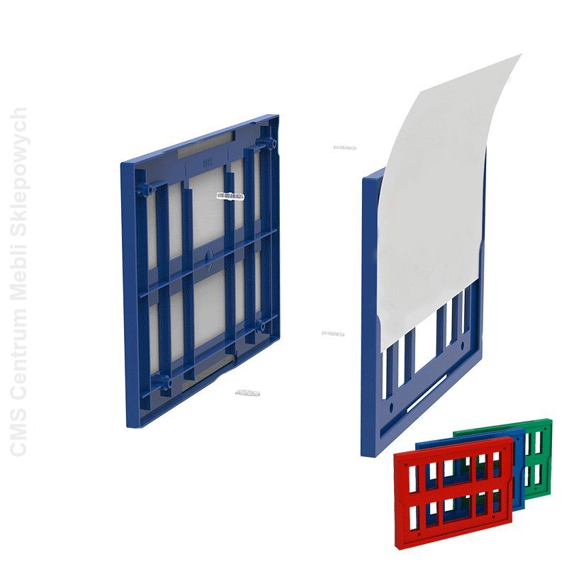 Dwustronna ramka na wózek sklepowy