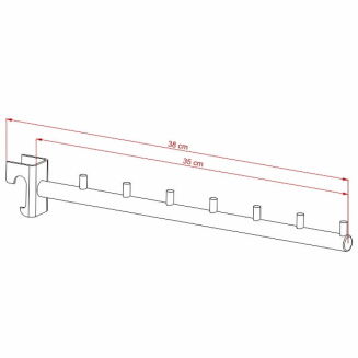 Hak sklepowy odzieżowy na owalny drążek Z-26 - 2