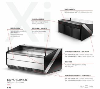 Lada chłodnicza z szybą czołową prostą L-Xi - 5