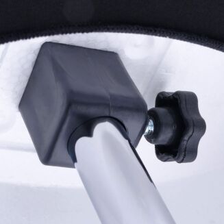 Manekin krawiecki czarny na drewnianej nodze kolor orzech regulacja wysokości