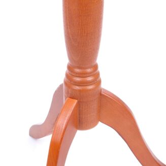 Manekin krawiecki czarny na drewnianej nodze kolor orzech podstawa