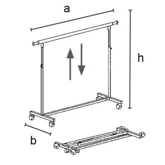 Stojak sklepowy na ubrania ST063 składany - 3