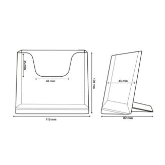 Stojak na ulotki A6 pionowy ABC7500T - 2