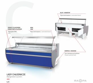 Lada chłodnicza z szybą giętą L-C - 7