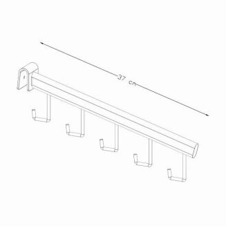 Hak sklepowy odzieżowy na owalny drążek Z-23 - 2