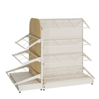 Gondola metalowa owocowo-warzywna z zakończeniem 150 cm - 5