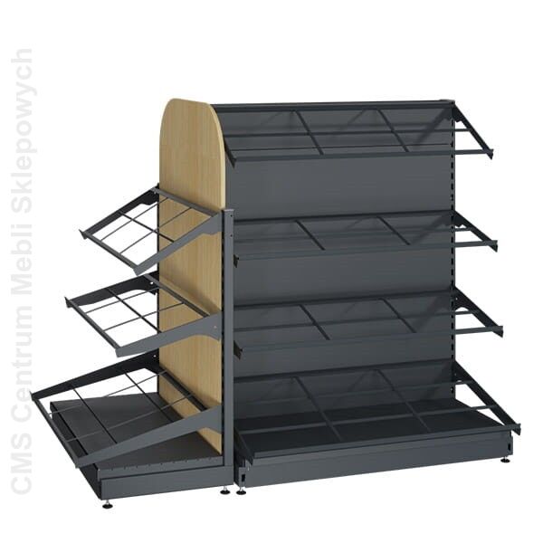 Gondola metalowa owocowo-warzywna z zakończeniem 150 cm