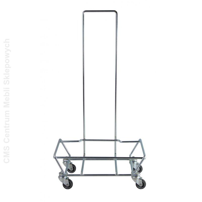 Wózek z rączką pod koszyki sklepowe 28 litrowe