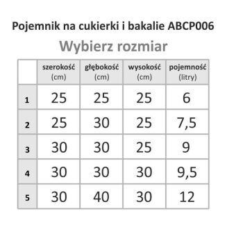 Pojemnik na cukierki i bakalie ABCP006P - 5