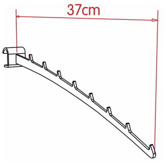 Schemat zawieszki sklepowej na owalny drążek - łukowej Z-17