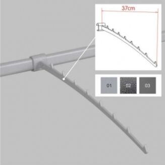 Zawieszka sklepowa zawieszona na owalnym drążku - łukowa Z-17