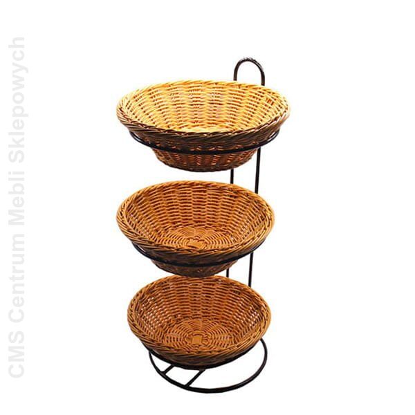 Stojak sklepowy z trzema koszami 