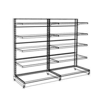 Regał metalowy przyścienny 150x100x50 cm - 10