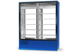 Szafa chłodnicza dwustronnie przeszklona, drzwi rozsuwane, stała szyba od strony klienta - 6