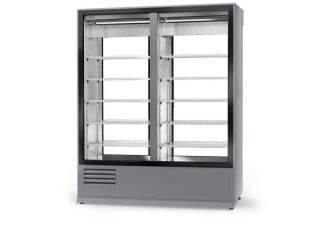 Szafa chłodnicza dwustronnie przeszklona, drzwi rozsuwane, stała szyba od strony klienta - 5