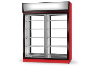 Szafa chłodnicza dwustronnie przeszklona, drzwi rozsuwane, stała szyba od strony klienta - 9