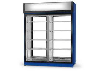 Szafa chłodnicza dwustronnie przeszklona, drzwi rozsuwane, stała szyba od strony klienta - 8