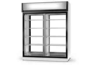 Szafa chłodnicza dwustronnie przeszklona, drzwi rozsuwane, stała szyba od strony klienta - 12