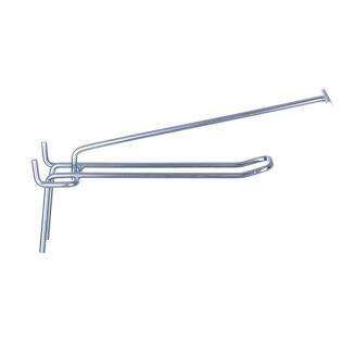 Hak sklepowy podwójny na ściankę perforowaną z szyldem | TYP 1 - 5