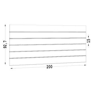 Panel sklepowy MDF poziomy na ścianę z wkładkami 92,7x200 cm - 7
