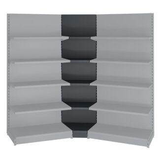 Regał metalowy narożny wewnętrzny 45 stopni - 3