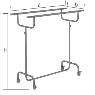 Stojak sklepowy na ubrania ST209 podwójny - 2