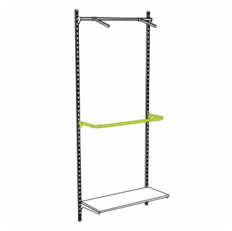 Ramię na odzież owalne długie chromowane - 2