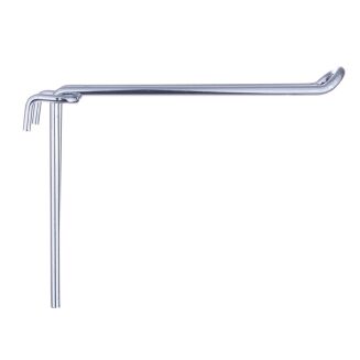 Hak sklepowy podwójny na kratę kwadratowy, chrom - 4