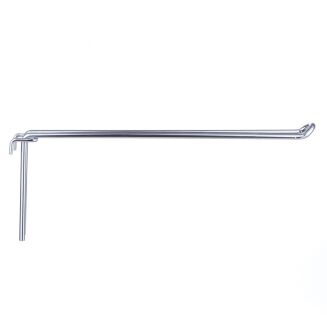 Bok zawieszki sklepowej podwójnej na kratę - 30 cm chrom