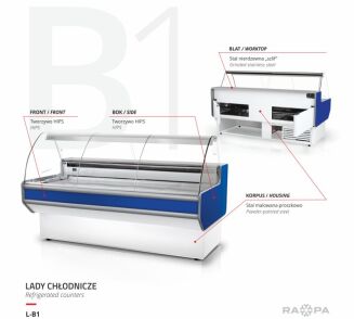 Lada chłodnicza z szybą giętą L-B1 - 30