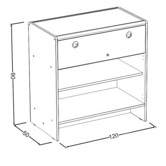 Lada jubilerska z półką prostą 120 cm, grusza polna - 3