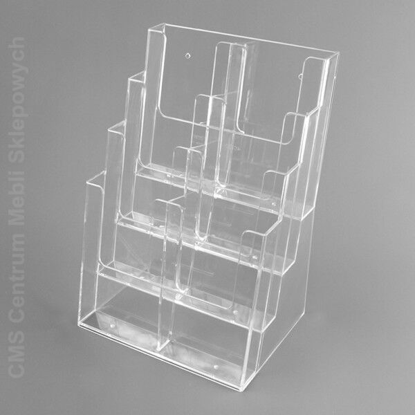 Pojemnik prospektowy kaskadowy 8x1/3 A4 WTR wisząco - stojący