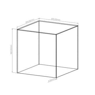 Pojemnik kubik 30x30x30 cm, bezbarwny - 3