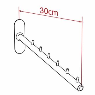 Schemat zawieszki sklepowej na perforację - skośna Z-5