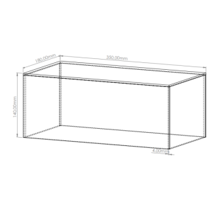 Pojemnik kubik 35x18x14, bezbarwny - 2