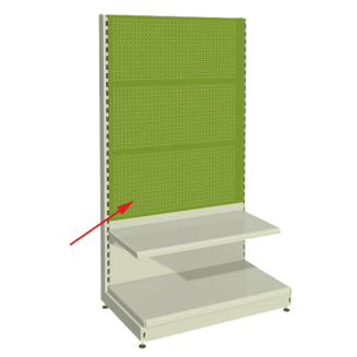 Ścianka tylna perforowana do regału metalowego - 4