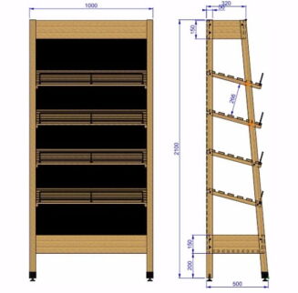 Regał piekarniczy drewniany buk - 5