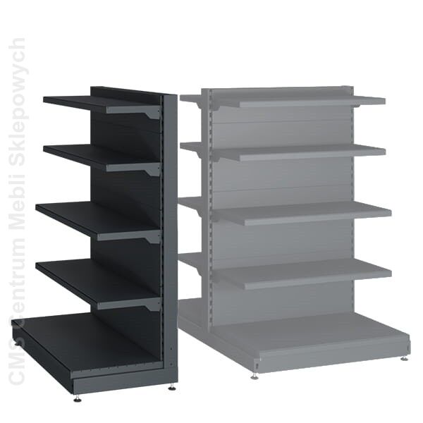 Zakończenie gondoli metalowej - regał dostawiany