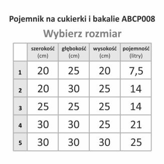 Pojemnik na cukierki i bakalie ABCP008P - 5