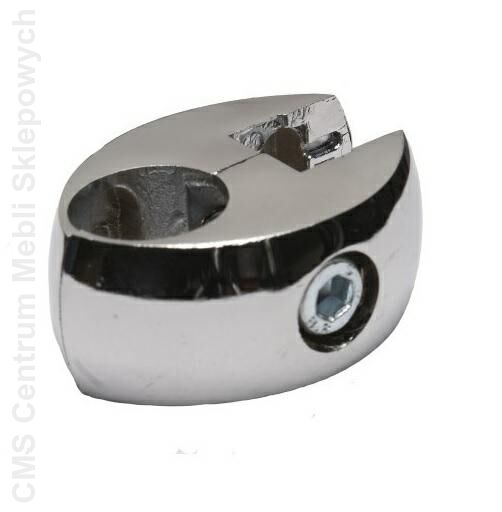 Złączka rura chromowana - szkło/płyta fi 25 mm