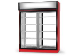 Szafa chłodnicza dwustronnie przeszklona, stała szyba od strony klienta ECOLINE - 23