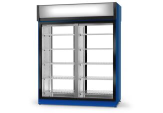 Szafa chłodnicza dwustronnie przeszklona, stała szyba od strony klienta ECOLINE - 22